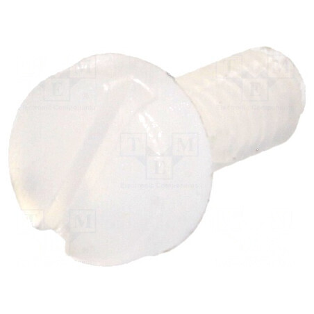 Şurub M2x5mm cu cap rotund crestat din poliamidă | Electronic-mag.ro | Componente Electronice