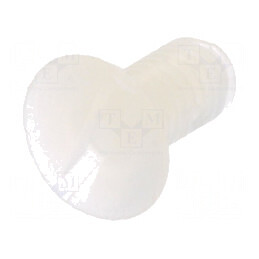 Şurub M3x6 îngropat crestat 1mm poliamidă naturală | Electronic-mag.ro | Componente Electronice