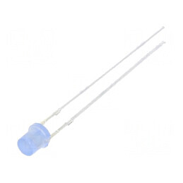 LED 3mm albastru 100-150mcd 140° plat | Electronic-mag.ro | Componente Electronice