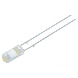LED 3mm alb cald 750-1120mcd 110° plat | Electronic-mag.ro | Componente Electronice