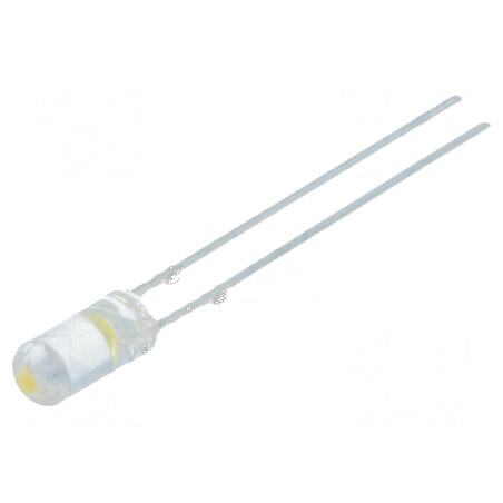 LED 3mm alb cald 750-1120mcd 110° plat | Electronic-mag.ro | Componente Electronice