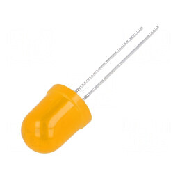 LED portocalie 10mm 150-220mcd 180° convex | Electronic-mag.ro | Componente Electronice