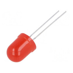 LED roșie 10mm 150-220mcd 180° convex | Electronic-mag.ro | Componente Electronice