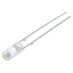 LED 3mm alb rece 1120-1560mcd 110° plat | Electronic-mag.ro | Componente Electronice