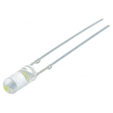 LED 3mm alb rece 1120-1560mcd 110° plat | Electronic-mag.ro | Componente Electronice