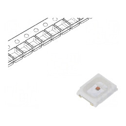 LED SMD 2835 galben PLCC2 5÷8lm 2,8x3,5x0,8mm 120° 1,8÷2,5V | Electronic-mag.ro | Componente Electronice