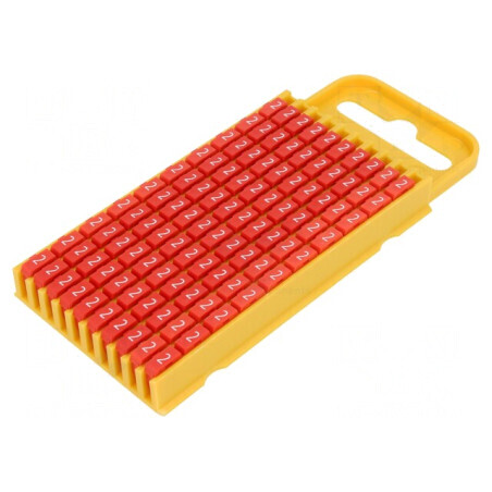 Markere Marcaj Poliamidă Roșie 2 4,3÷5,3mm -40÷85°C WIC | Electronic-mag.ro | Componente Electronice