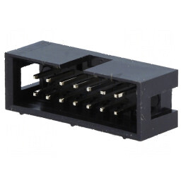 Conector IDC soclu tată 14 PIN THT aurit 2,54mm | Electronic-mag.ro | Componente Electronice