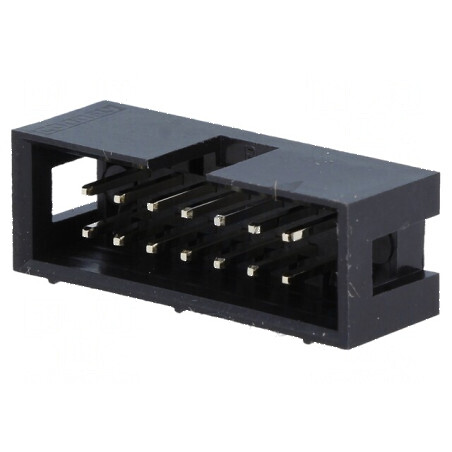Conector IDC soclu tată 14 PIN THT aurit 2,54mm | Electronic-mag.ro | Componente Electronice