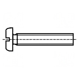 Şurub M6x20 cu cap rotund crestat din poliamidă DIN 85A | Electronic-mag.ro | Componente Electronice