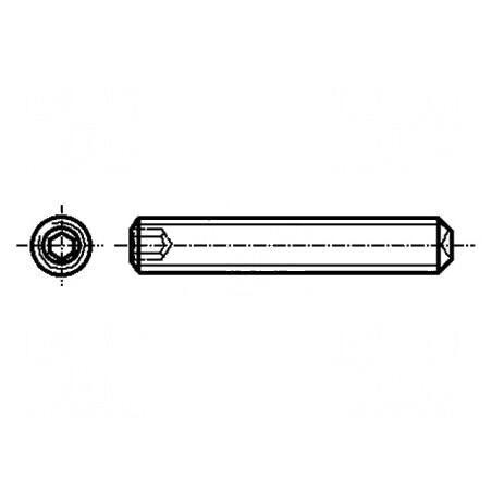Şurub M8x10 1,25 fără cap imbus HEX 4mm oţel DIN 916 | Electronic-mag.ro | Componente Electronice