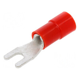 Vârf furcă M2,5 Ø 2,6mm pentru cablu izolat 0,25-1,5mm2 | Electronic-mag.ro | Componente Electronice