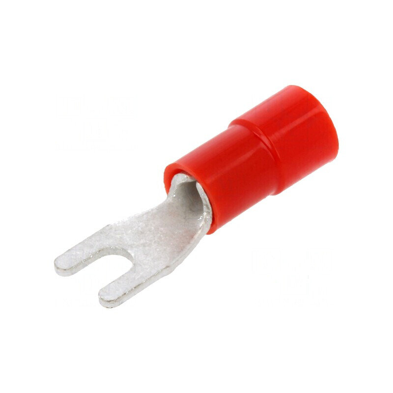 Vârf furcă M2,5 Ø 2,6mm pentru cablu izolat 0,25-1,5mm2 | Electronic-mag.ro | Componente Electronice Vârf furcă M2,5 Ø 2,6mm pentru cablu izolat 0,25-1,5mm2 | Electronic-mag.ro | Componente Electronice