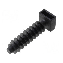 Bolţuri poliamidă UL94V-2 neagră 37mm H, 6,3mm H1, 12,7mm L | Electronic-mag.ro | Componente Electronice