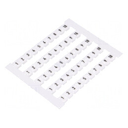 Marcaj alb 5mm, orizontale 1-10 | Electronic-mag.ro | Componente Electronice