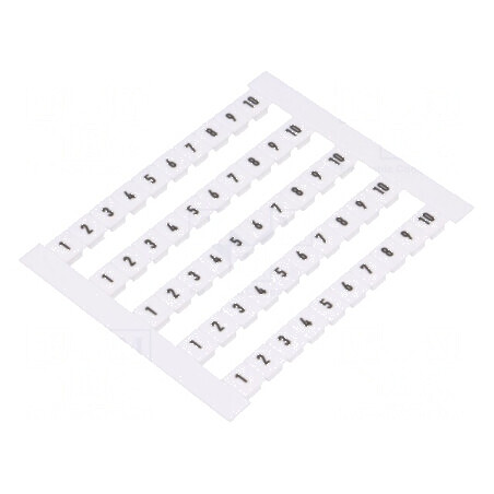 Marcaj alb 5mm, orizontale 1-10 | Electronic-mag.ro | Componente Electronice