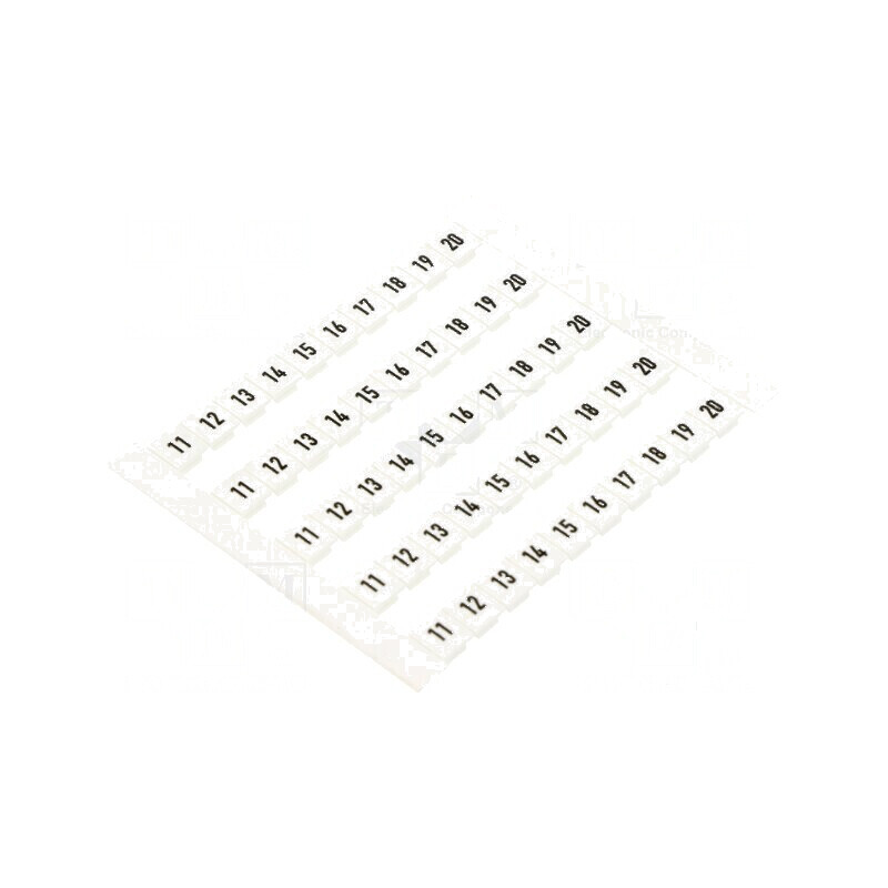 Marcaj alb 5mm 11-20 orizontale | Electronic-mag.ro | Componente Electronice