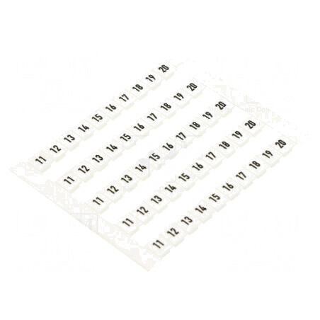 Marcaj alb 5mm 11-20 orizontale | Electronic-mag.ro | Componente Electronice