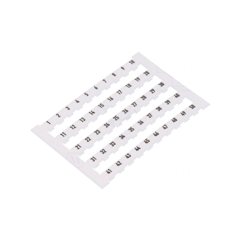 Marcaj albă conectori 6,2mm lățime 1-50 | Electronic-mag.ro | Componente Electronice Marcaj albă conectori 6,2mm lățime 1-50 | Electronic-mag.ro | Componente Electronice