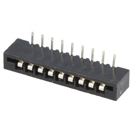 Conector FFC/FPC 90° 9 pini Non-ZIF THT cositorit | Electronic-mag.ro | Componente Electronice