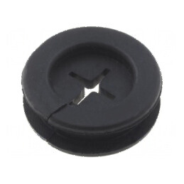 Manșon cu cap adâncit Ø 12,1mm, Ø orificiu 6mm, din gumă | Electronic-mag.ro | Componente Electronice