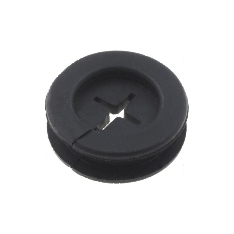 Manșon cu cap adâncit Ø 12,1mm, Ø orificiu 6mm, din gumă | Electronic-mag.ro | Componente Electronice