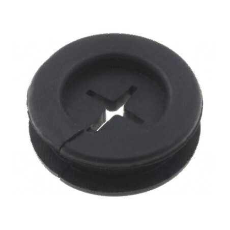 Manșon cu cap adâncit Ø 12,1mm, Ø orificiu 6mm, din gumă | Electronic-mag.ro | Componente Electronice