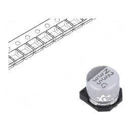Condensator electrolitic SMD 33uF 35V DC ±20% -55÷105°C 2000h | Electronic-mag.ro | Componente Electronice