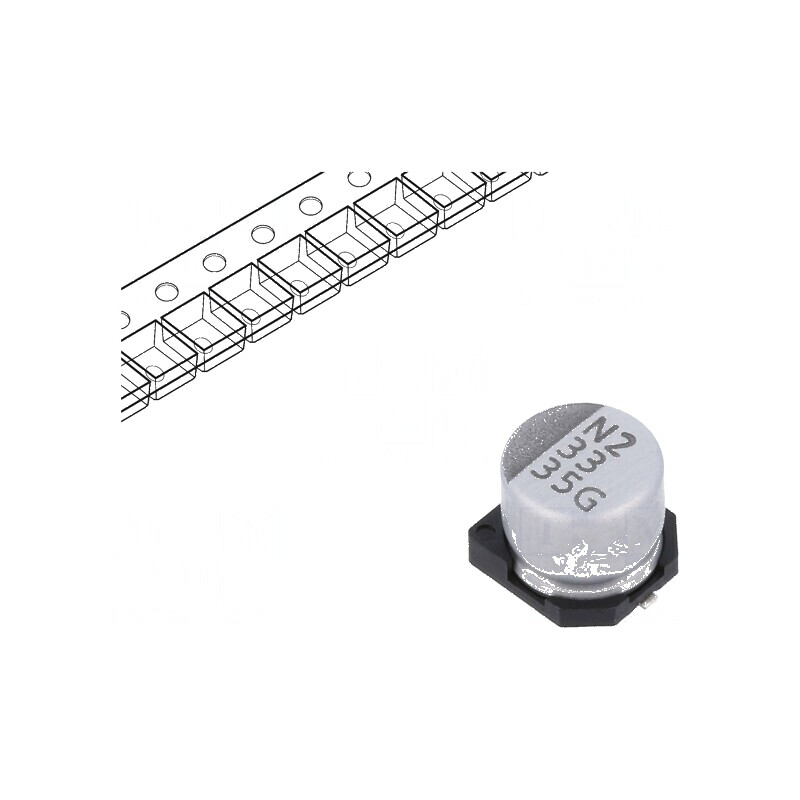 Condensator electrolitic SMD 33uF 35V DC ±20% -55÷105°C 2000h | Electronic-mag.ro | Componente Electronice Condensator electrolitic SMD 33uF 35V DC ±20% -55÷105°C 2000h | Electronic-mag.ro | Componente Electronice