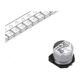 Condensator electrolitic SMD 47uF 16V 2000h -55÷105°C ±20% | Electronic-mag.ro | Componente Electronice