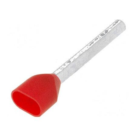 Vârf tub de capăt izolată dublă cupru 1mm² 18mm cositorit | Electronic-mag.ro | Componente Electronice