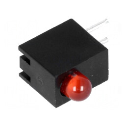LED 3mm roşu cu carcasă - 20mA 80° 1,5÷2,4V | Electronic-mag.ro | Componente Electronice