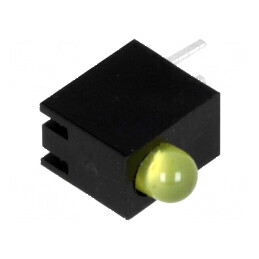 LED 3mm Galben în Carcasă - 20mA, 80° 1,6÷2,6V | Electronic-mag.ro | Componente Electronice