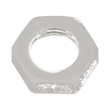 Piuliță M12 poliamidă 5mm, Cheie 17mm, gri, -40÷100°C | Electronic-mag.ro | Componente Electronice