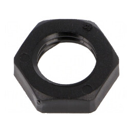 Piuliță M12 poliamidă 5mm Cheie 17mm neagră -40÷100°C | Electronic-mag.ro | Componente Electronice