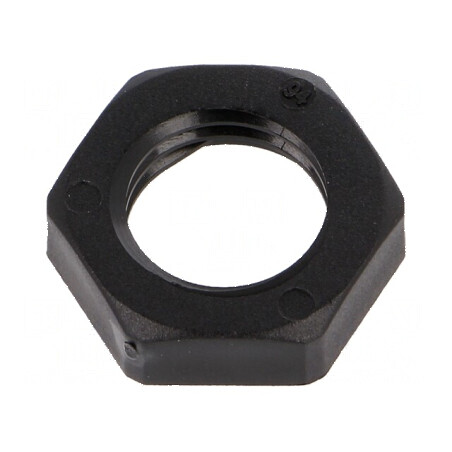 Piuliță M12 poliamidă 5mm Cheie 17mm neagră -40÷100°C | Electronic-mag.ro | Componente Electronice