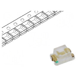 LED SMD 0805 Verde 720mcd 120° 20mA 520nm | Electronic-mag.ro | Componente Electronice