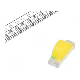 LED SMD 0805 albă 230mcd 120° 5mA 2,6÷3,1VDC 80mW | Electronic-mag.ro | Componente Electronice
