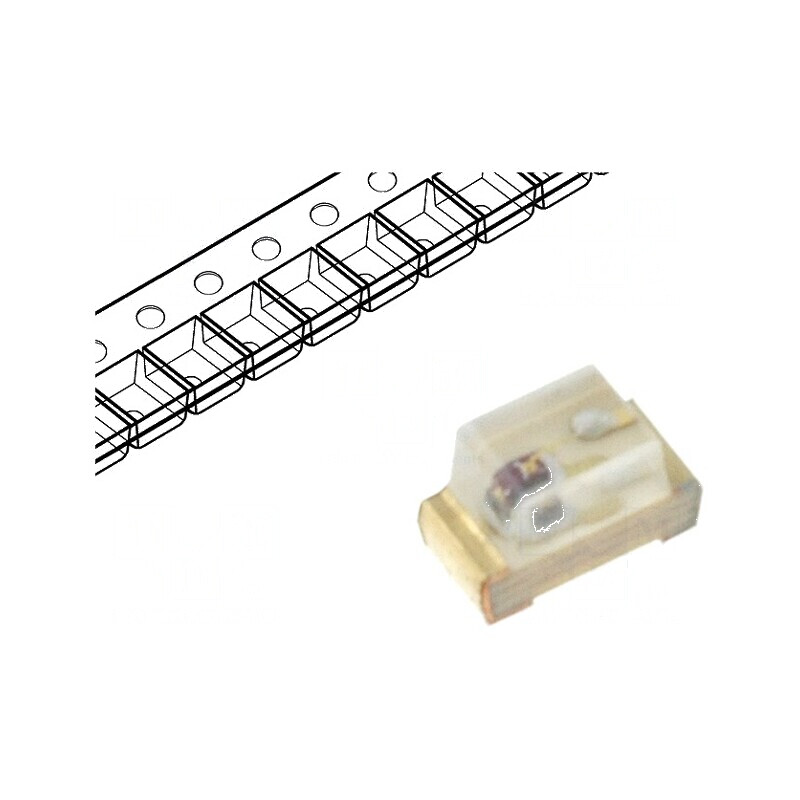 LED SMD 0603 roșie 50-150mcd 1,6x0,8x1,1mm 120° 20mA 170mW | Electronic-mag.ro | Componente Electronice