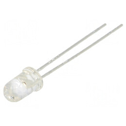 LED 5mm Alb Cald 6000-8000mcd 20° Convex | Electronic-mag.ro | Componente Electronice