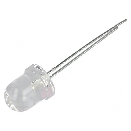 LED 8mm ambră 1000-1700mcd 30° convex | Electronic-mag.ro | Componente Electronice