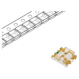 LED SMD 3227 roșie/galben-verde 3,2x2,7mm 120° | Electronic-mag.ro | Componente Electronice