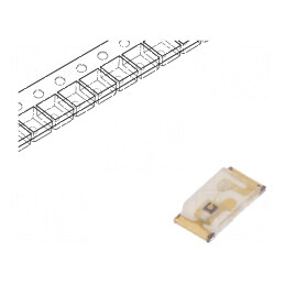 LED SMD 0603 Verde 20÷50mcd 1,6x0,8x0,25mm 120° 20mA 78mW | Electronic-mag.ro | Componente Electronice