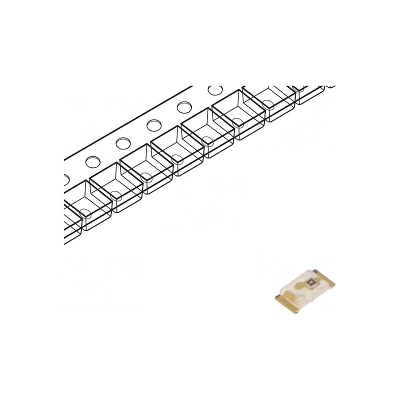 LED SMD 0603 galben 55-120mcd 1,6x0,8x0,25mm 120° 20mA 75mW | Electronic-mag.ro | Componente Electronice