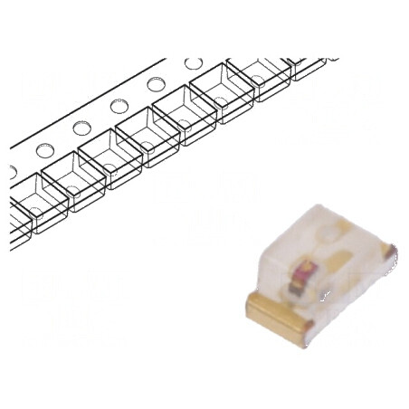 LED SMD 0603 roșie 120-230 mcd 1,6x0,8x0,75 mm 120° 20 mA rolă | Electronic-mag.ro | Componente Electronice