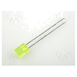 LED dreptunghiular galben 5x2mm 2÷8mcd 110° 20mA | Electronic-mag.ro | Componente Electronice