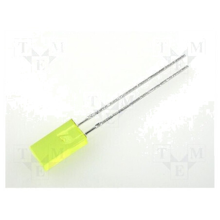 LED dreptunghiular galben 5x2,5mm 110° 20mA | Electronic-mag.ro | Componente Electronice