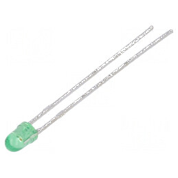 LED 3mm Verde 4÷12mcd 30° Convex | Electronic-mag.ro | Componente Electronice