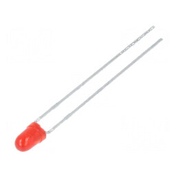 LED 3mm roșie 400-900mcd 50° convex | Electronic-mag.ro | Componente Electronice
