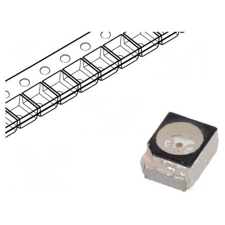 LED SMD 3528 PLCC2 galben 1,15-3,8lm 450-1400mcd 120° 20mA | Electronic-mag.ro | Componente Electronice